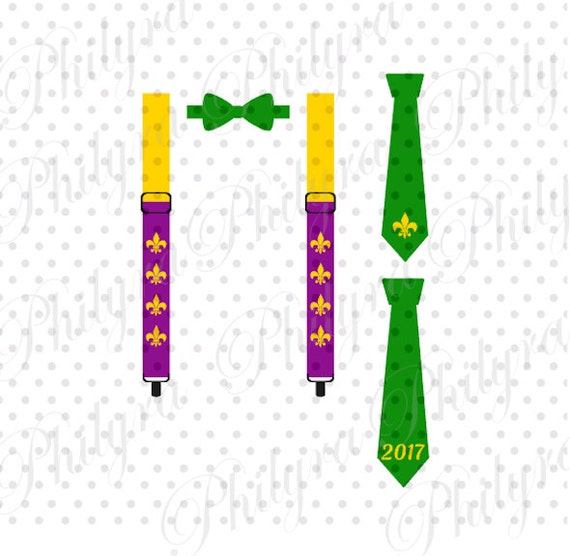 Download Suspenders and Bowtie Mardi Gras Tie Mardi Gras Svg Boy