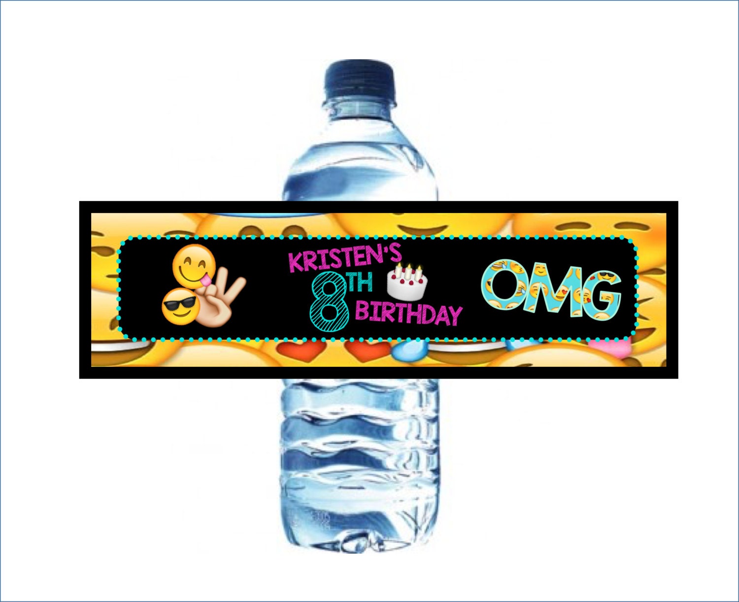 Emoji Water Bottle Labels Water Bottle Labels Emoji