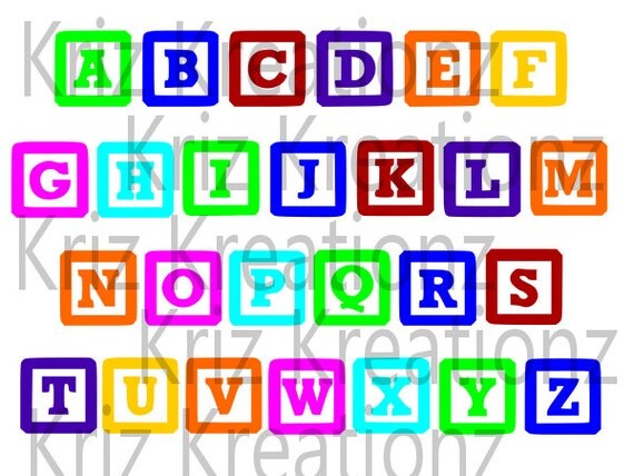 Download Alphabet Building Block SVG Cut File includes 2 files one with