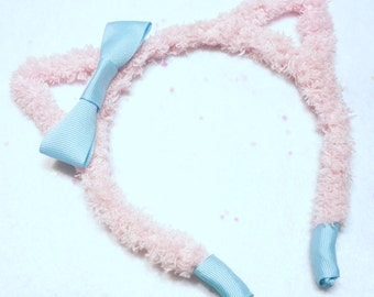 Pink Kawaii Pastel Fairy Kei Kitty Ears