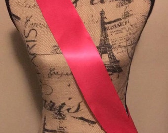 SASH blank 72" double faced satin ribbon sash