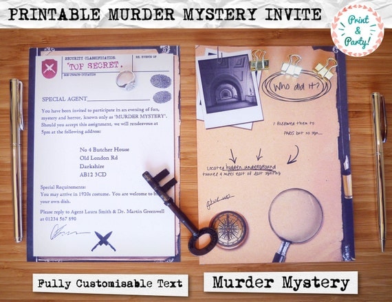 Printable Murder Mystery Invitations 3