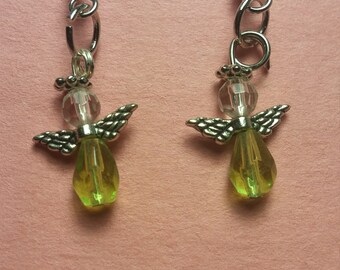 Angel Earrings with August birthstone