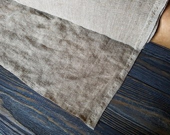 Rough linen fabric by the meter, stonewashed linen fabric, softened heavy linen fabric by the yard, vintage rustic linen upholstery fabric