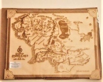 Middle Earth Map | Etsy