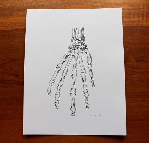 Skeleton Hand Print