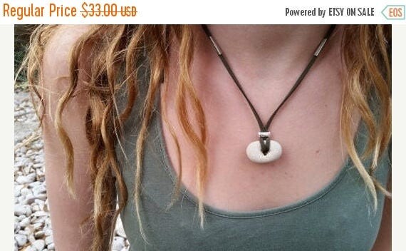 Free Shipping - Hagstone Necklace, Hagstone Pendant, Hag stone Talisman, Adder Wiccan Pendant, Witchcraft Necklace, Healing Necklace, Hag st