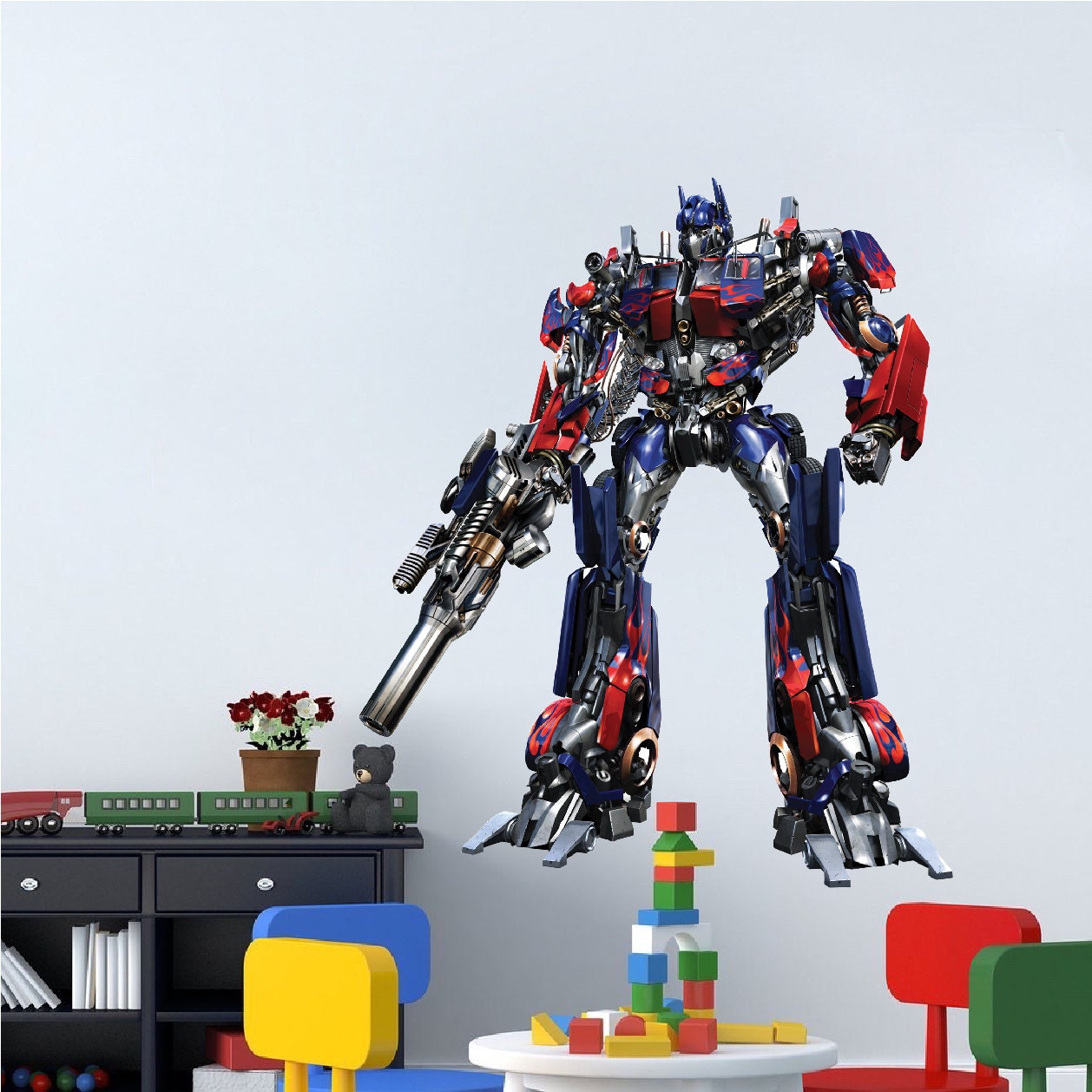 Transformers Optimus Prime Wall Decal Transformers Bedroom