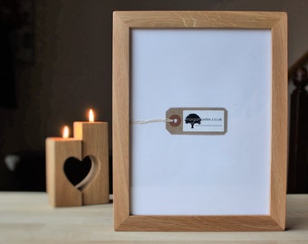 Wood picture frames - Oak wooden picture frames in 7x9 8x10 A4 morganpeterframe