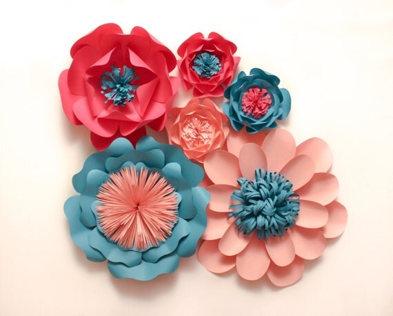 Paper Flower Backdrop Giant Paper Flowers Choose your colors