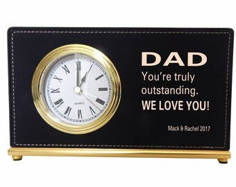 Gift to my Awesome Dad, Custom Desk Clock, Father's Day Gift, Gift for My Dad, Gift for Daddy, Gift for Papa, Birthday Gift for Dad, LCD067