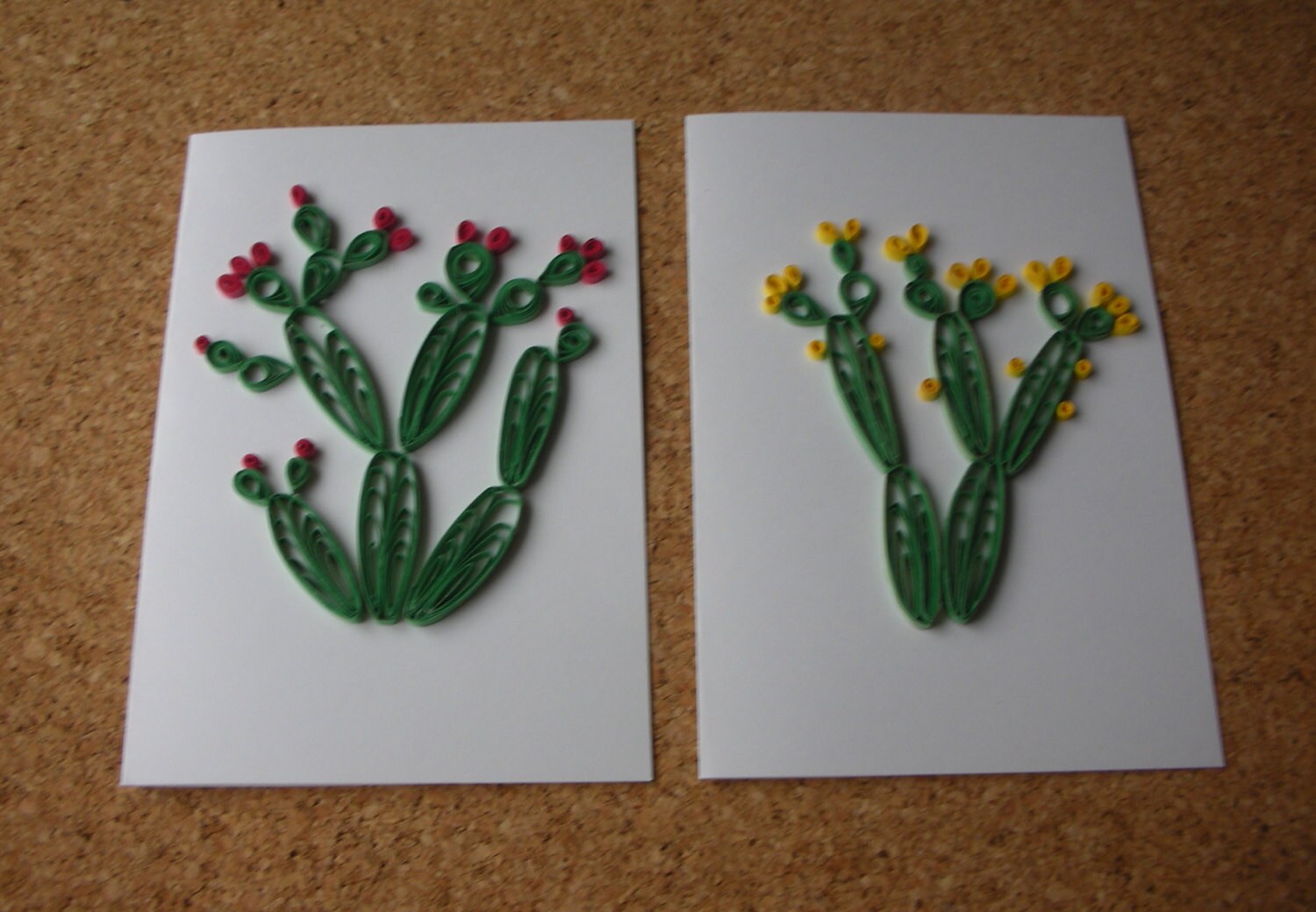 Quilled Cards Cactus Cacti Happy Birthday by daintybritecards