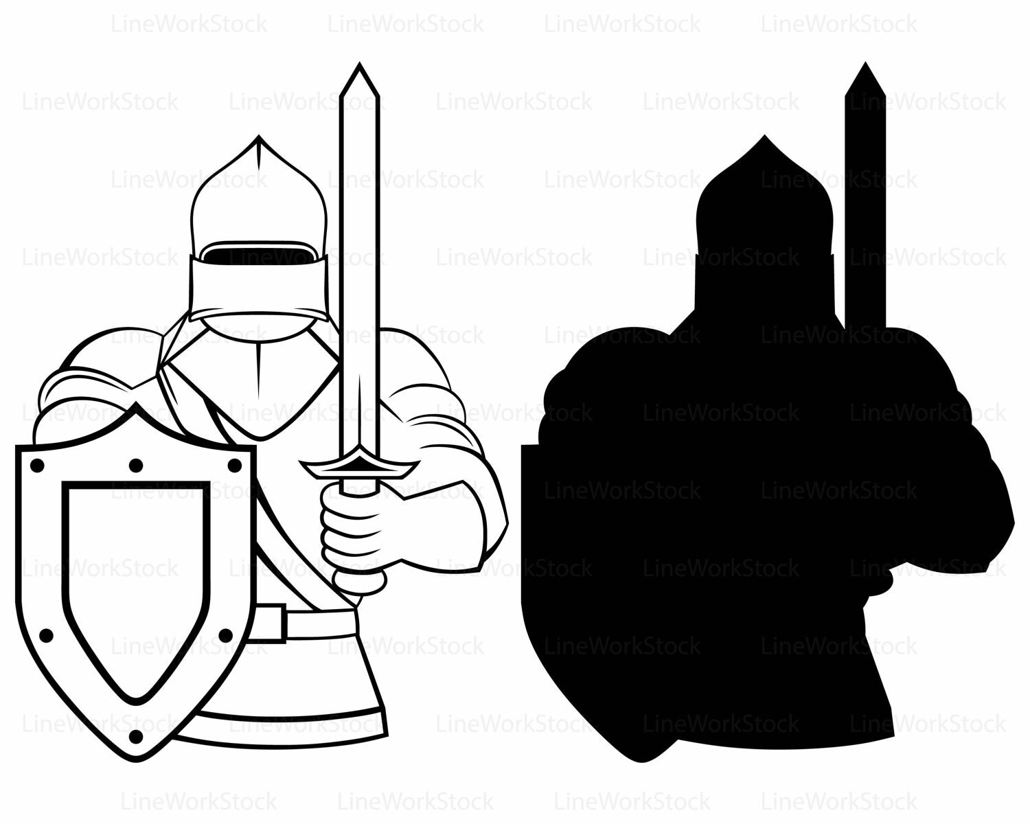 Download Medieval knight svg,knight clipart,knight svg,knight silhouette,knight cricut cut files,knight ...