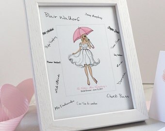 Bridal Shower Guest Book Alternative - Bridal Shower Gifts for Bride - Hen Party Guest Book - Future Mrs Gift - Gift from Bridesmaid