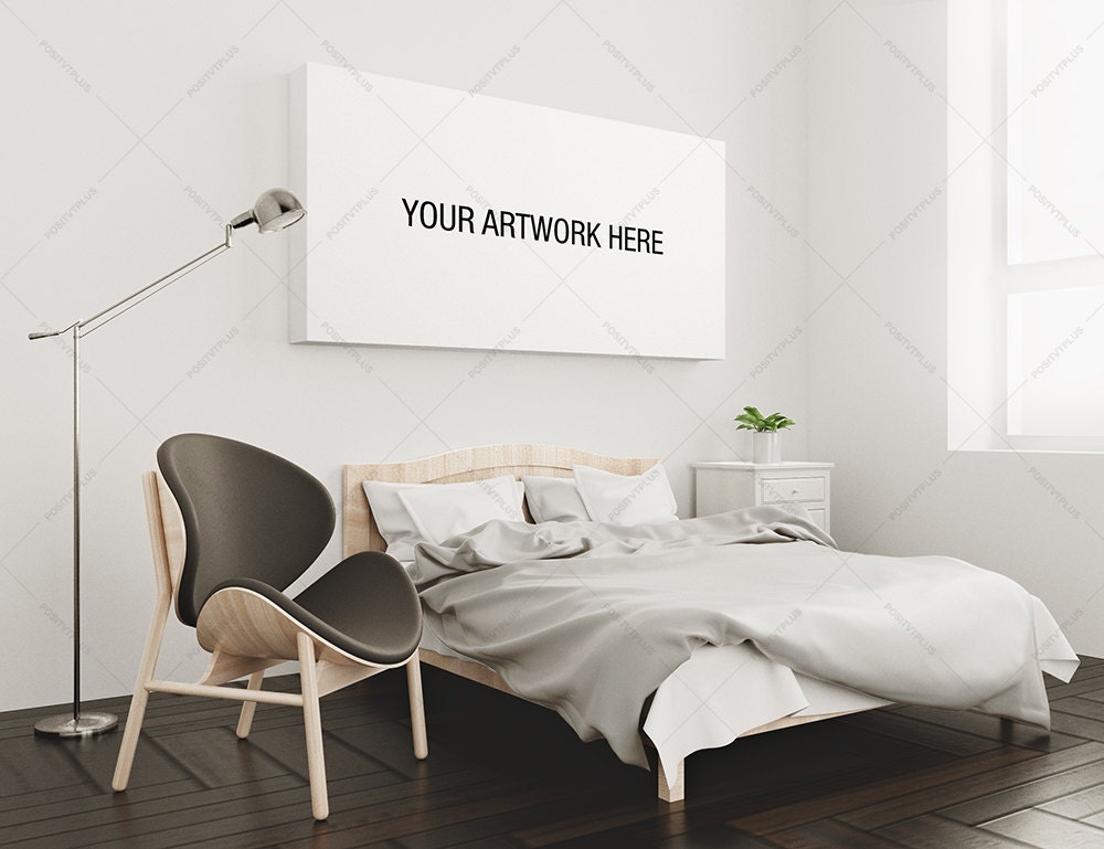 Download Bedroom Mockup / Wall Mockup / Wall Art Mockup/ Canvas Mockup