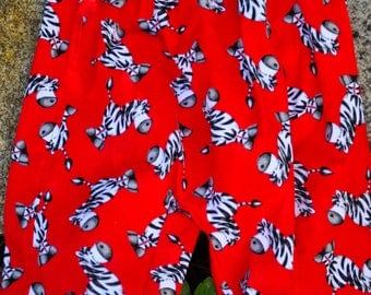 Zebra print cotton shorts for toddler