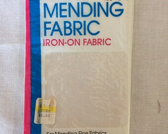 New Bondex Iron-On White Mending Fabric 6-1/2" x 14" by Wrights