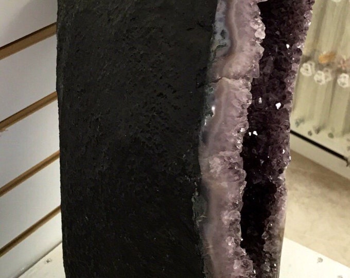 Purple Amethyst Geode 18 inches tall from Brazil 66 pounds- Healing Crystal \ Reiki \ Raw Amethyst \ Fung Shui \ Amethyst Cluster \ Geodes