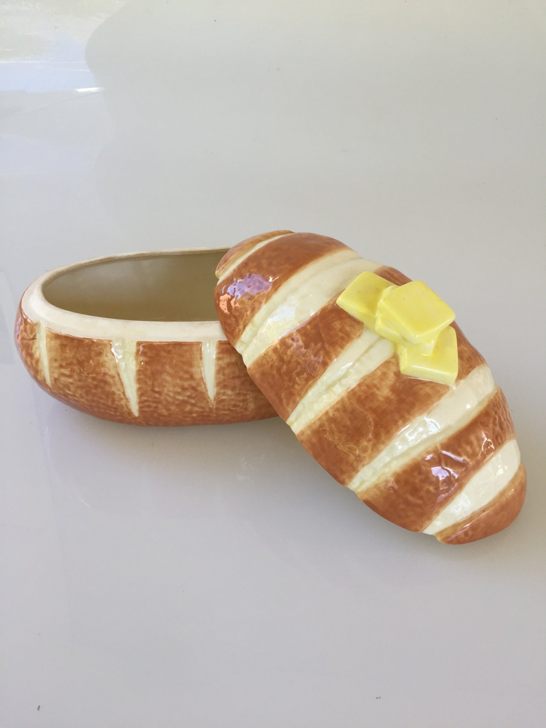 Pottery Steakhouse Ceramic Bread Basket Circa 1980s