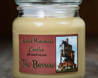 Harry Potter The Burrow Soy Candle | 16 oz. | All Natural Soy Wax | Geek Gift Idea