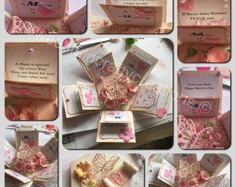 Christening Day Baby Girl Exploding Box Card