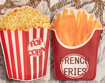 Small Vintage Fast Food Crossbody Bag Purse