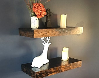 Barnwood Floating shelves - 30" Floating shelf - Rustic shelves - Dispaly shelves - 30"x10"x3" - (Price is for one shelf)