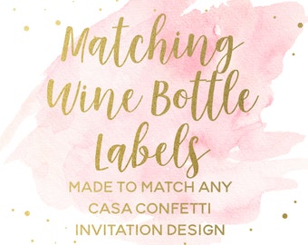 Printable Wine Bottle Labels for any Design, Champagne Bottle Labels, Baby Shower Birthday Bridal Shower Bridesmaid Bachelorette Baptism