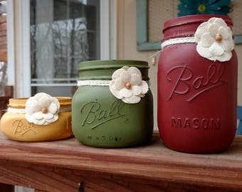 Mason Jar Desk Set, Desk Set, Mason Jar Office, Shabby Chic Desk Set, Mason Jar Office Set, Office Set, Desk Decor, 3pc Desk Set, Mason Jar
