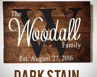 Last name wood sign, custom wood sign, wood last name sign
