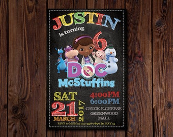 Doc McStuffins Invitation , Doc McStuffins Birthday Invitation , Doc McStuffins Party , Doc McStuffins Printables , DIGITAL FILE