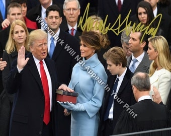 DONALD J. TRUMP Inauguration Signed Reprint Make America Great Again Photo DT21