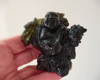 Extraordinary Green Tourmaline Buddha Carving From Thailand 1125 Cts