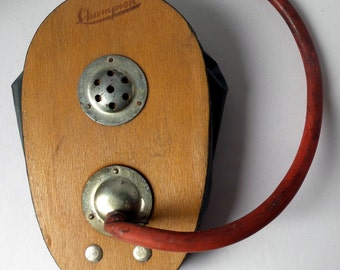 Vintage Champion foot pump wood / inflator equipment camping beach 1950-1960 / inflatable mattress / gift retro camping / accessory summer