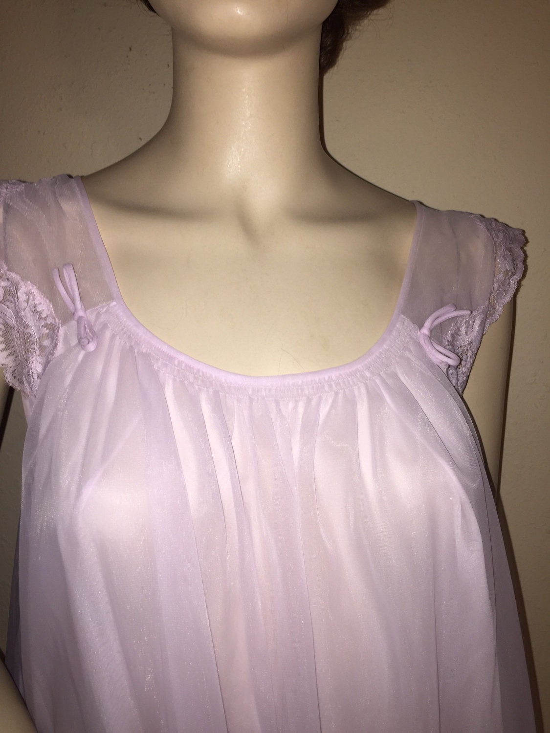 layered chiffon nightgown
