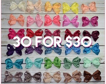 Hair Bows/6 inch bow /BEST SELLER/30 colors----Sassy Girl-Large hair bow/ Boutique bows/girl bows Large hair bow/ Boutique bows/girl bows