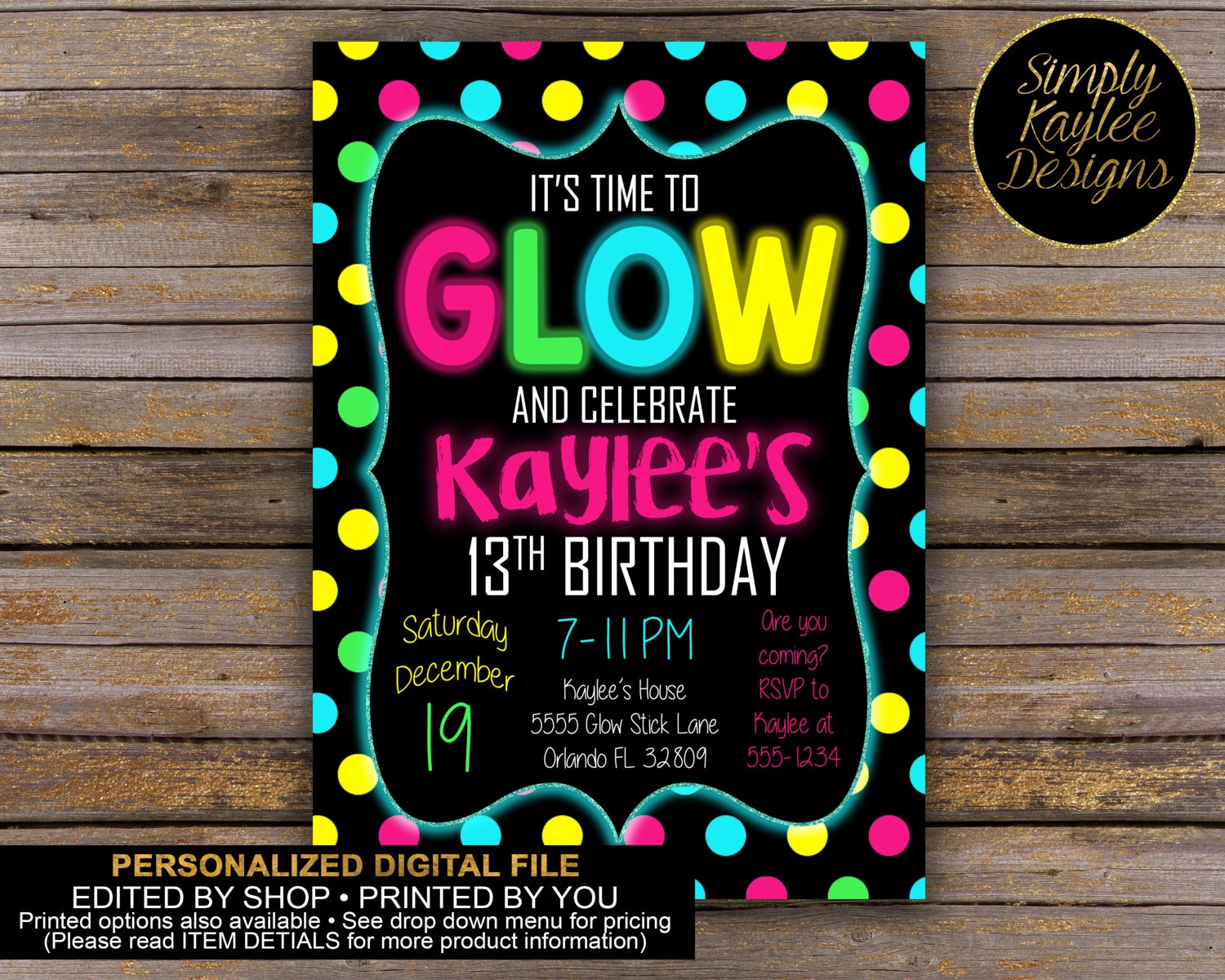 View Glow Party Invitation Wording Pictures US Invitation Template