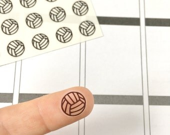 48 Clear Volleyball Planner Stickers, Volleyball Icon Stickers, Transparent Volleyball Stickers, Clear Planner Stickers