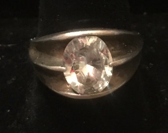 Vintage Sterling Silver Cubic Zirconia Ring