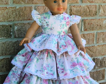 18 Inch Doll Clothes, Retro -Circa 1957, Floor Length, Formal Ball Gown or Party Dress