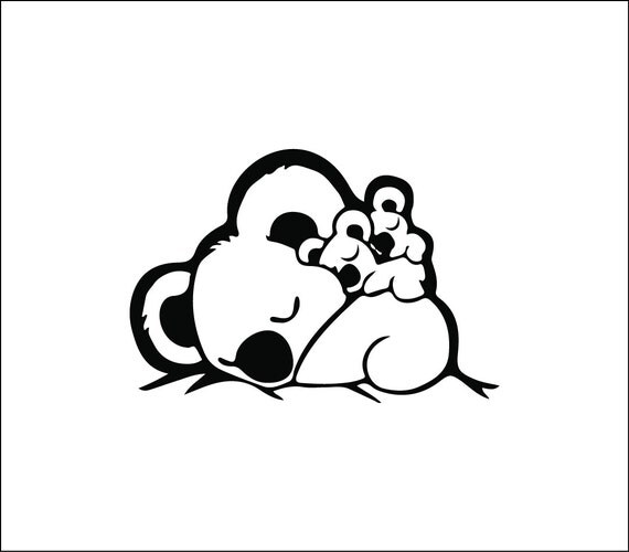 koala bear decal masculine vinyl car decal yeti decal for