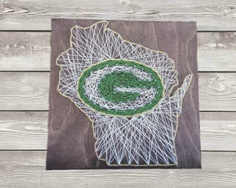 Green Bay Packers State Sign String Art