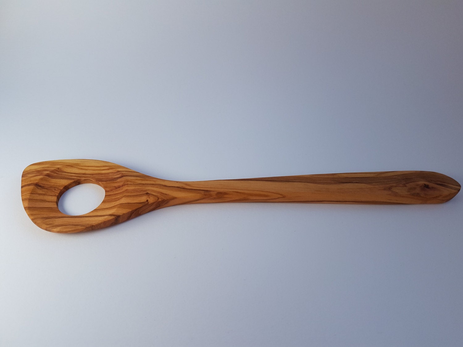 Olive Wood Risotto Spoon Wooden Mixing Spoon with 1 hole