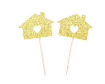 Housewarming Party Cupcake Toppers - Set of 12