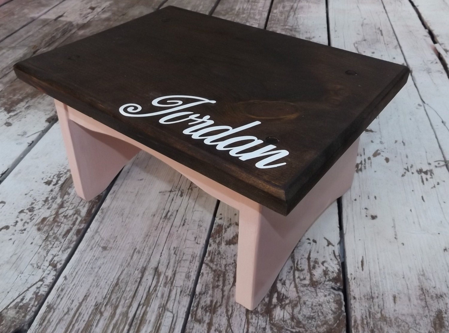 Wooden Step Stool with Name Personalized and choose color