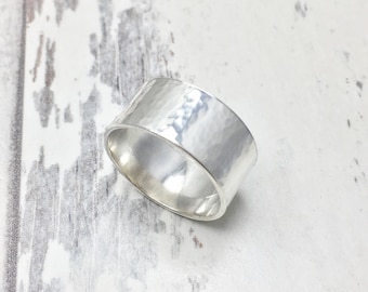 wide hammered band wide hammered ring silver cuff ring hammered silver band - Wide Band Wedding Rings wide hammered band wide hammered ring silver cuff ring hammered silver band - Wide Band Wedding Rings