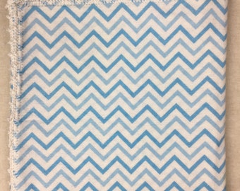 SALE! - Boy Swaddling Blanket - Chevron Baby Blanket - Blue Flannel Blanket - Flannel Baby Blanket - Boy Baby Blanket - Crochet Blanket