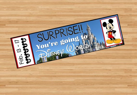 printable ticket to disney world with custom name dates