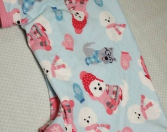 Dog pajamas, pjs, jammies, warm dog clothes, XL dog clothes, flannel dog pajamas, dog clothes, winter dog clothes - size S to XXL