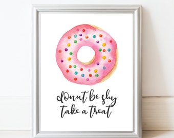 Dessert Table Sign - Donut Baby Shower - Donut Party - Donut Bar Sign - Printable Sign - Donut Decor - Donut Sign - Digital Download 8x10